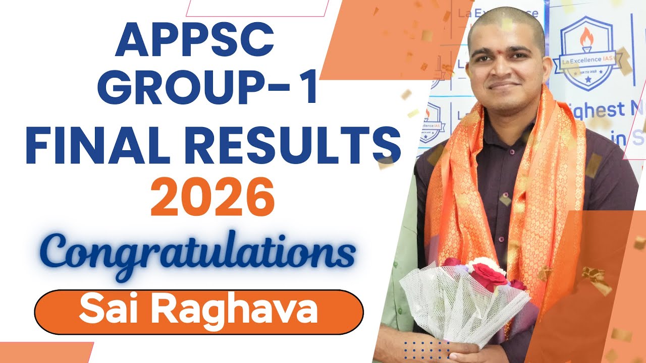&ldquo;Believe & Achieve | Sai Raghava APPSC Group-1 Success&rdquo; | Mana La Excellence