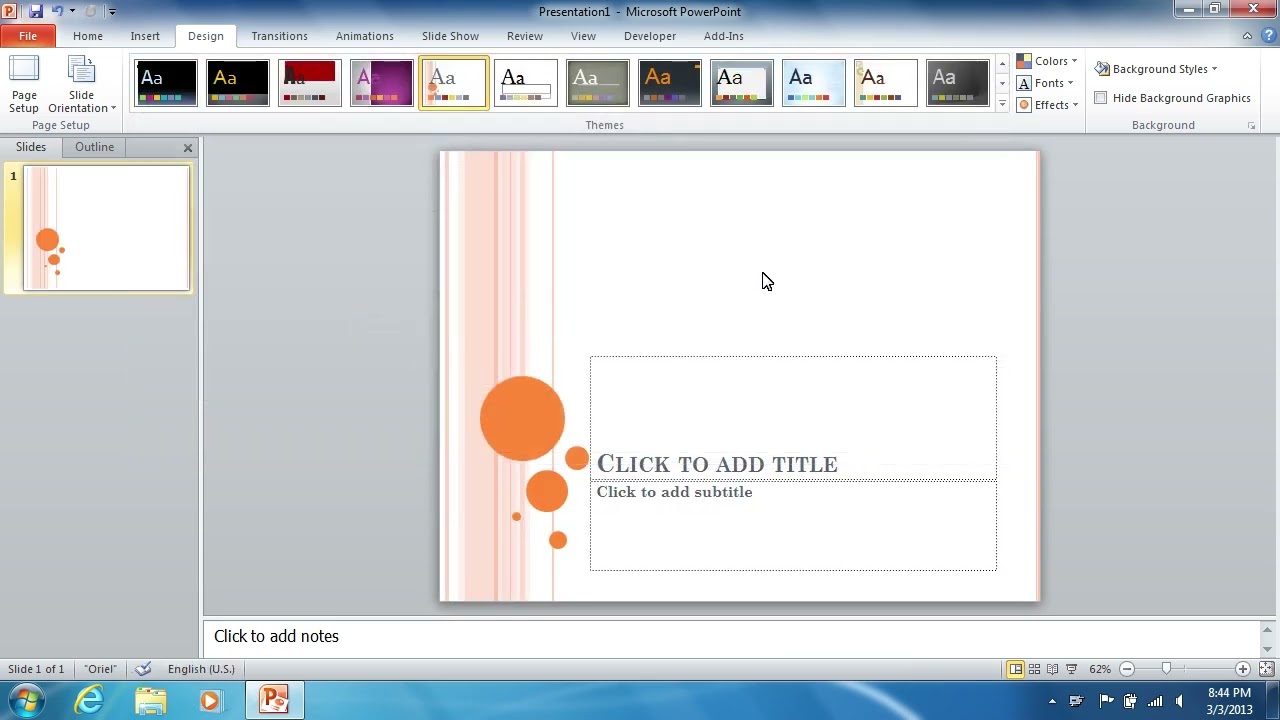 PowerPoint: Insert Background Image