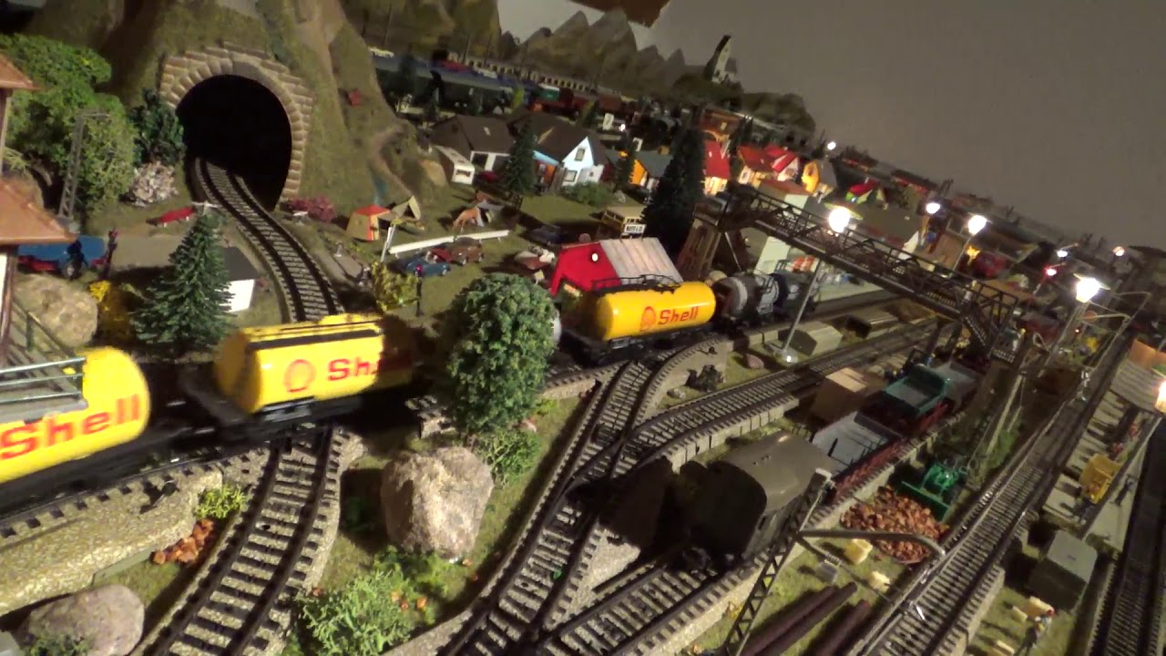 Märklin M-Gleis Anlage , Zug um Zug #2 / Marklin vintage layout 60s, 70s train by train #2.