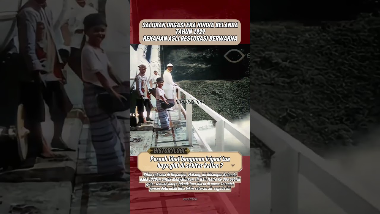 saluran irigasi era hindia belanda tahun 1929 #shorts #sejarahindonesia