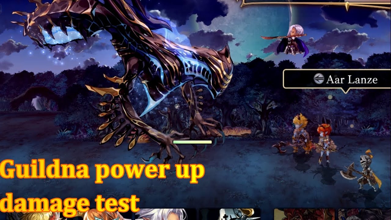 Guildna power up damage test by sacrificing allies. Global