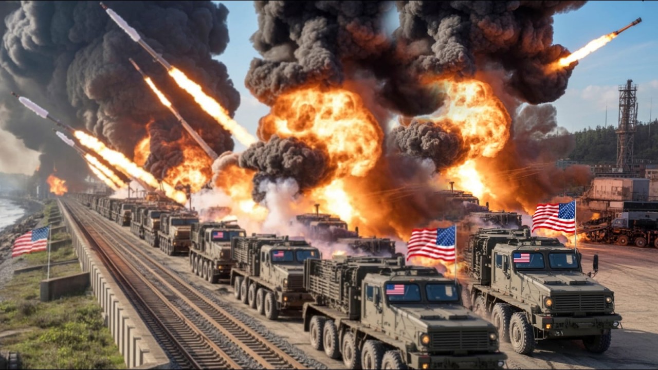 Ukraine Shocked! US Tank Supply Convoy Destroyed by Russian Long-Range Rocket Attack - ARMA 3