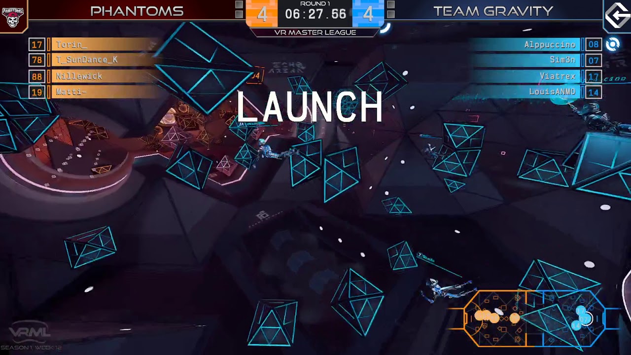 Echo Arena - Team Gravity vs Phantoms - Season 1 Week 12 - VRML