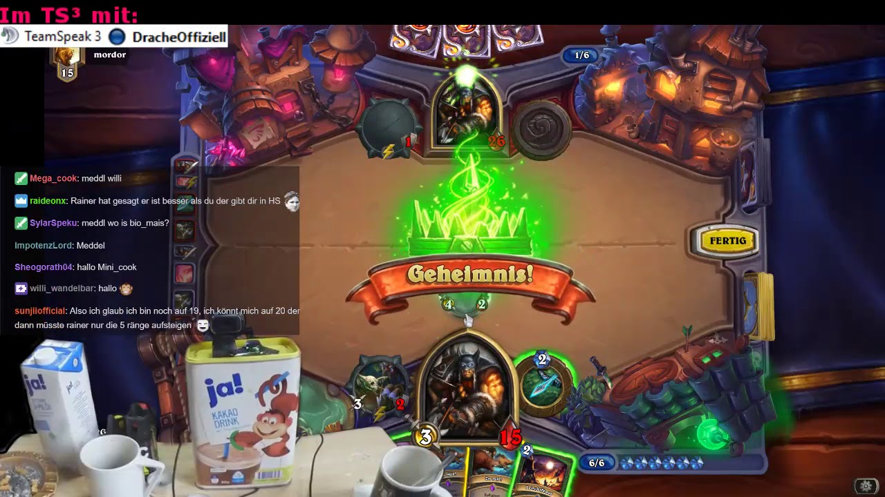 Twitch / Regenbogenschaf 15.12.2017 Teil 1 / Hearthstone & im TS mit DrachenLord!