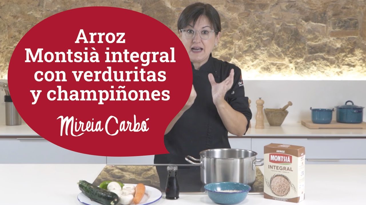 Arroz integral con verduritas y champiñones | Las recetas de Mireia Carbó