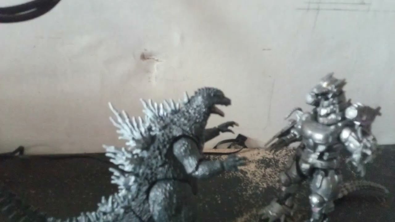 Godzilla 2002 vs mechagodzilla stop motion
