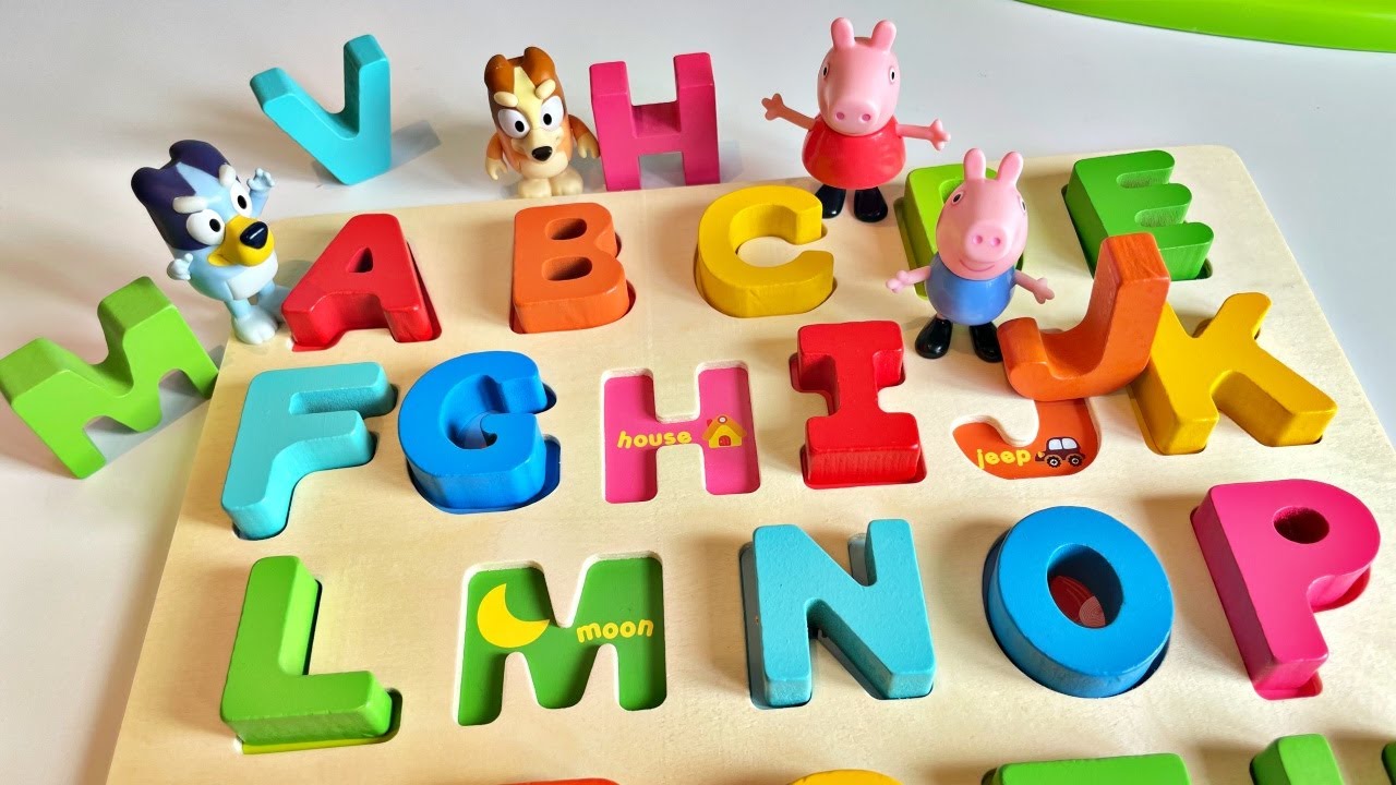 Bluey and Bingo Learn Letters and Alphabet for Toddlers