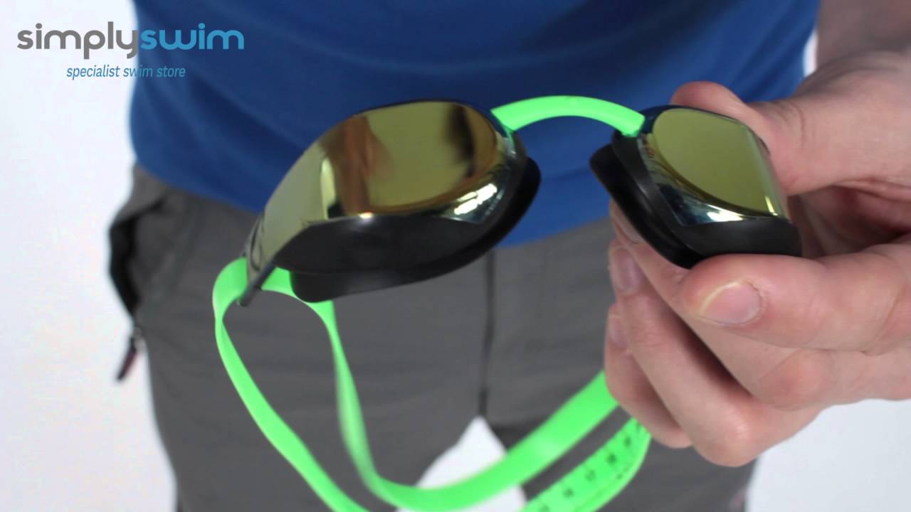 Speedo Fastskin 3 Elite Goggle Mirror - Black and Green - www.simplyswim.com