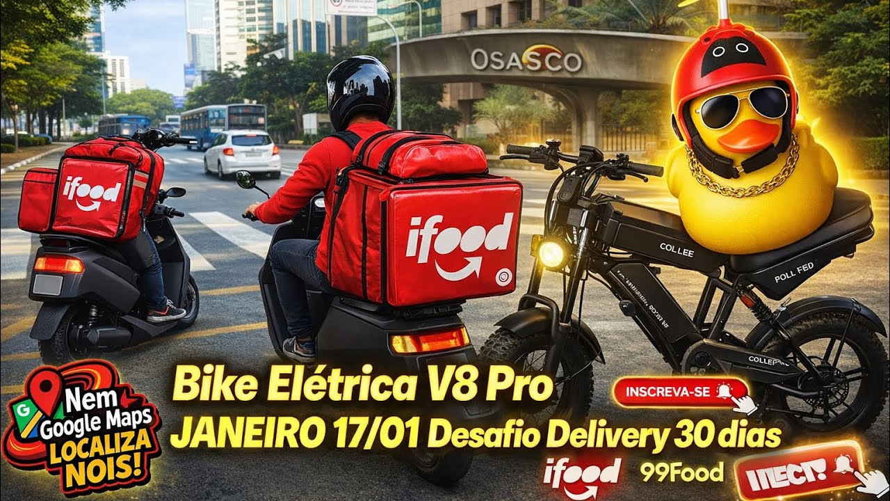 Bike Elétrica V8 Pro no Delivery 30 Dias de Desafio em Osasco 17/01