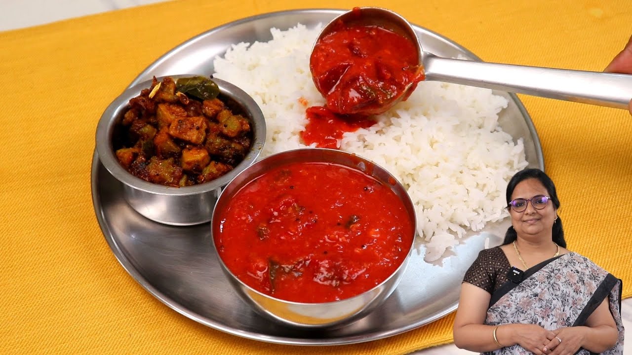 மழைக்கு சுடசுட பீட்ரூட் சாம்பார் பாவக்காய் வறுவல் சாதம் இப்படி செய்ங்க Taste வேற Level வேலையும் ஈசி