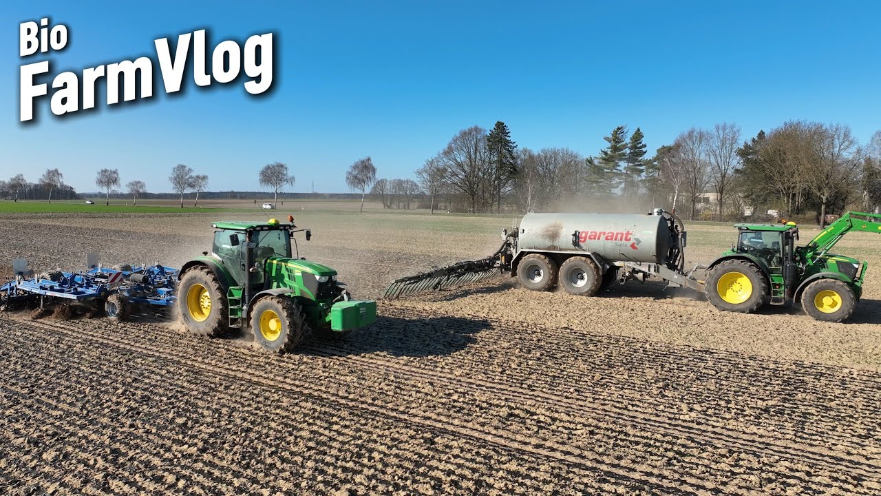 45ha 🥔 sind schon gepflanzt!! 6210R mit dem Quadro 460 am Gärreste einarbeiten / Vlog 161