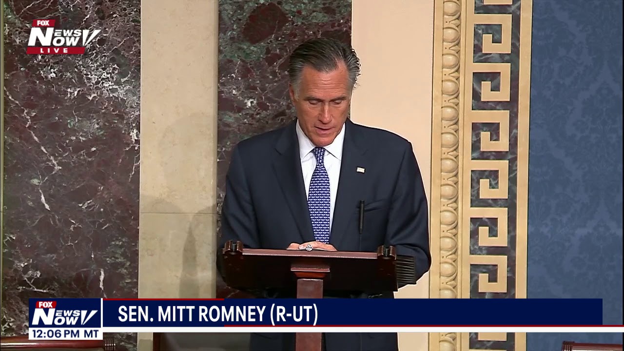 BREAKING: Mitt Romney says he will vote to CONVICT President Trump