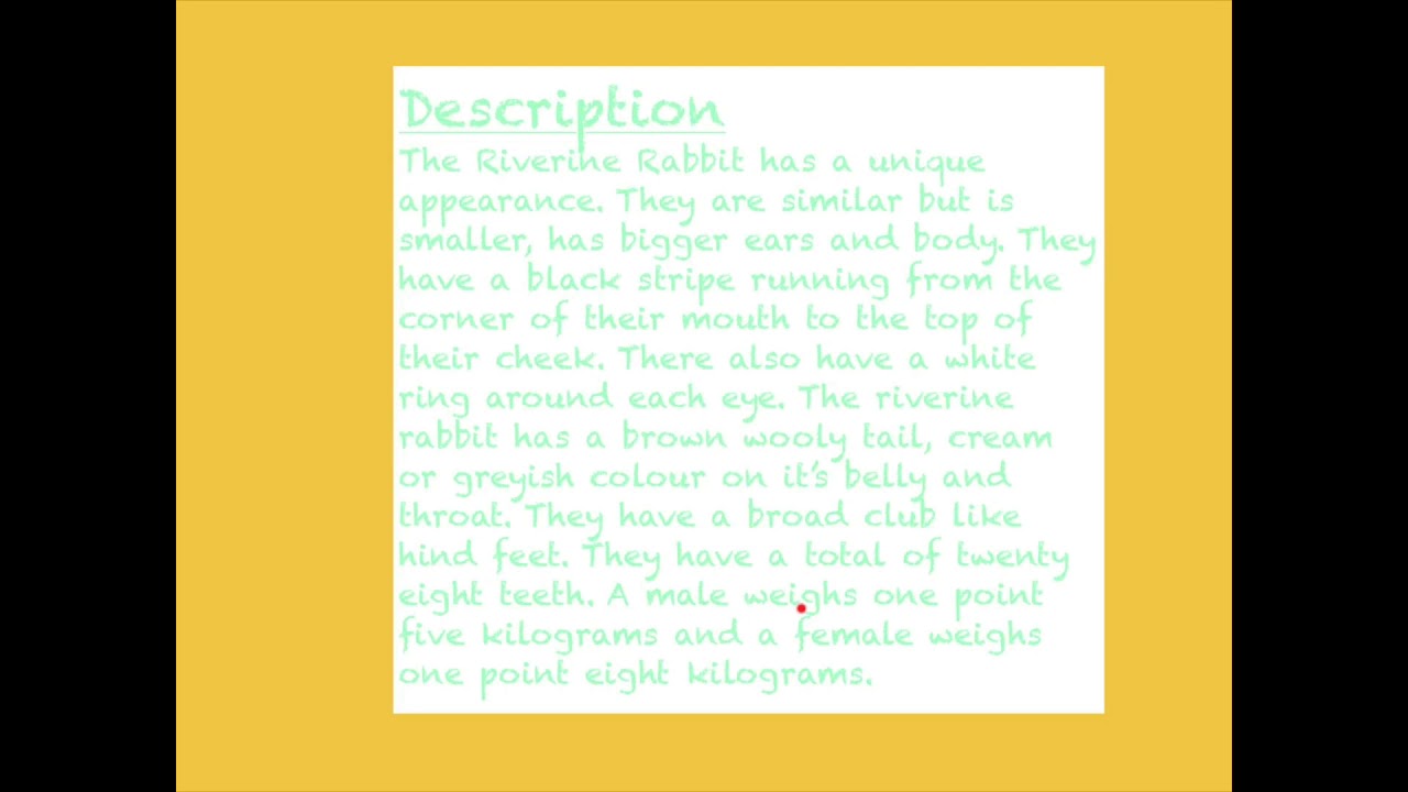 The Critically Endangered Riverine Rabbit