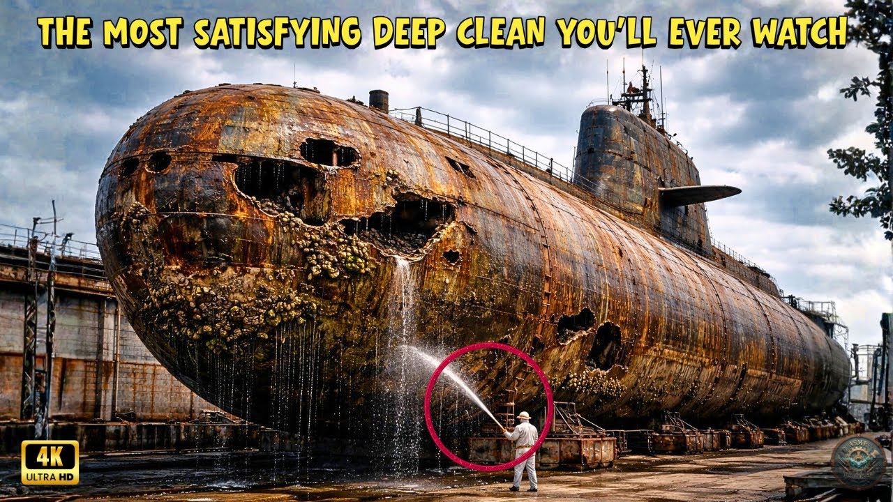 I Bought Giant Submarine for 900$ and Restored it to Value Of 3$ Billion | Extreme Rust Removal ASMR