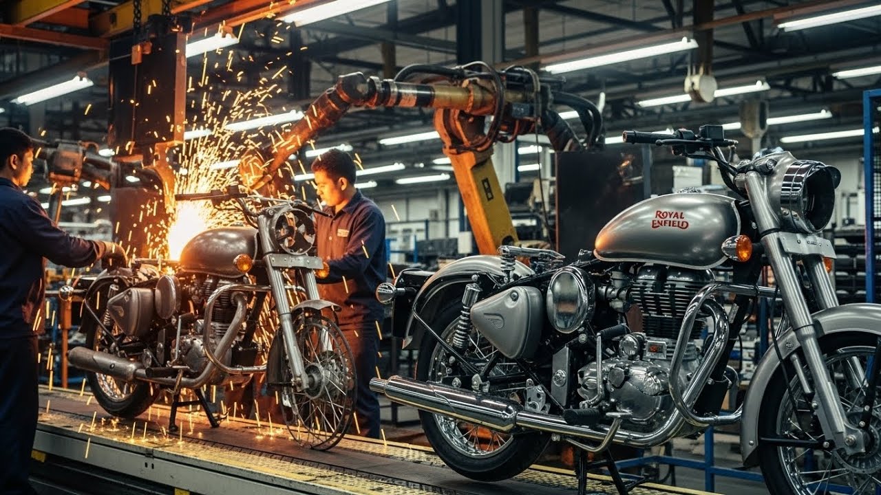 Inside Royal Enfield Motorcycle Factory | From Raw Metal to Iconic Bikes Full Manufacturing Process