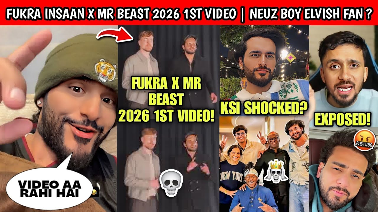 OMG!🤯 Fukra Insaan 2026 1st Video With Mr Beast Coming | Ksi Shocked | Elvish Yadav Fan Neuz Boy ?
