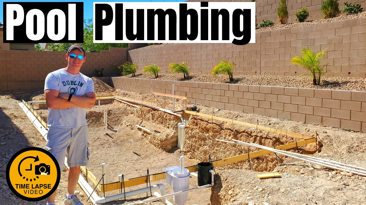POOL PLUMBING INSTALLATION - TIMELAPSE - HOW TO PLUMB A POOL