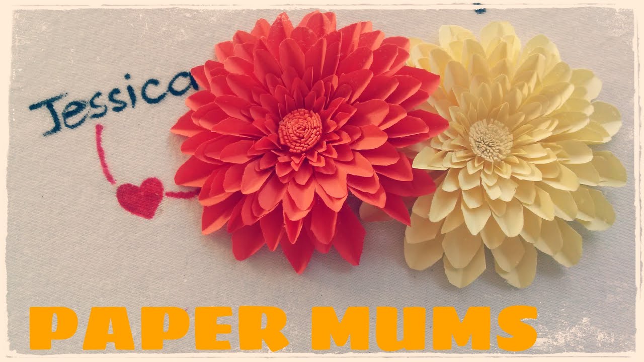 DIY Paper Mums (Chrysanthemum) Tutorial - Origami Easy