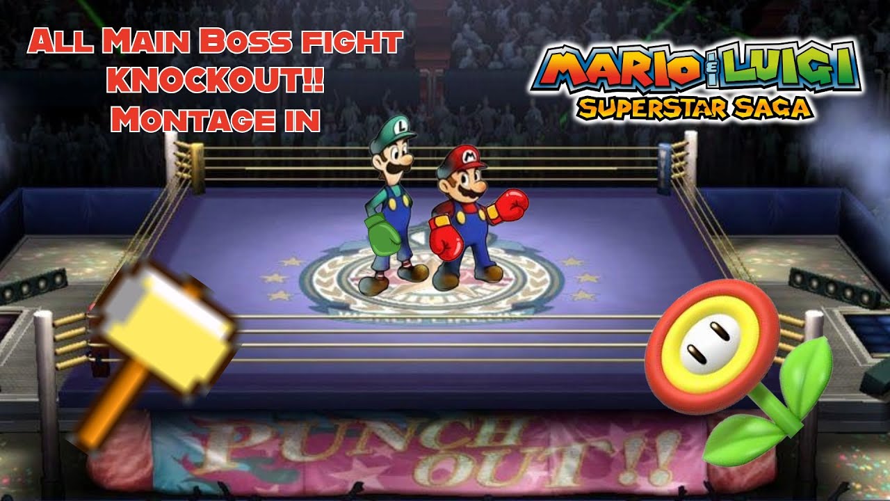 All Main Boss fight KNOCKOUT!! Montage in Mario & Luigi Superstar Saga