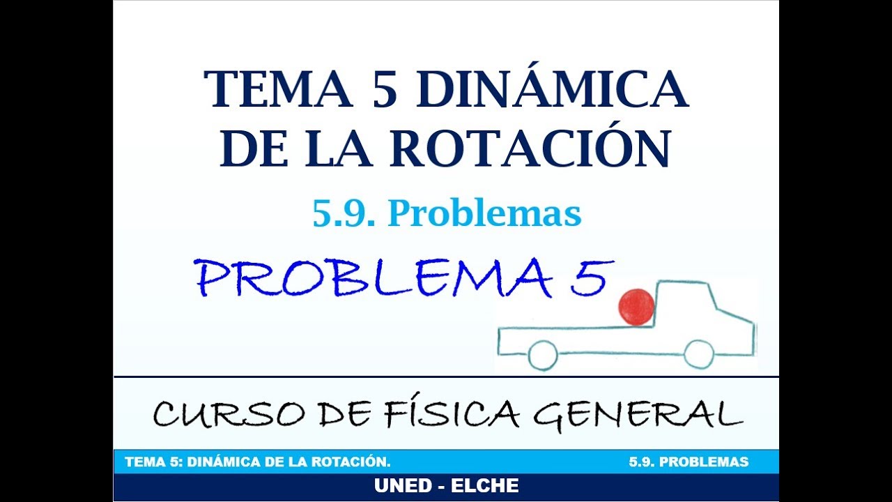 Curso de Física. Tema 5: Dinámica de la rotación. 5.9 Problema 5