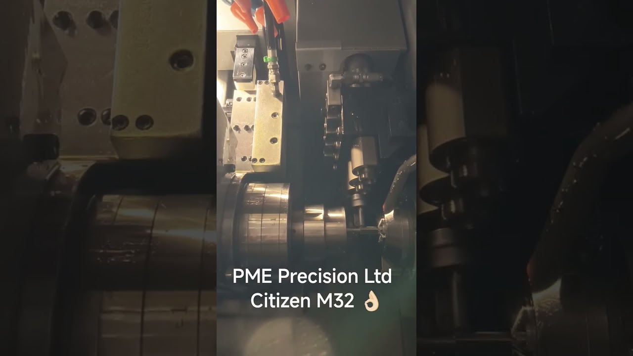 Subspindle support milling to reduce vibration 👌🏻 #cncmachining #cncmilling #CitizenCNC #slidinghead