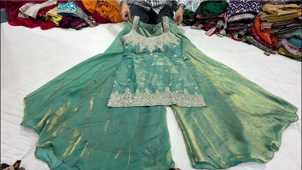 chickpet Bangalore wholesale party wear sharara collections ||Single piece courier available