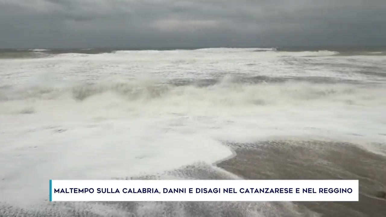 MALTEMPO SULLA CALABRIA, DANNI E DISAGI NEL CATANZARESE E NEL REGGINO
