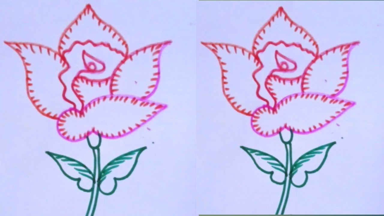 How to Draw a Beautiful Rose Easily: Step-by-Step Tutorial for Beginners 🌹✨