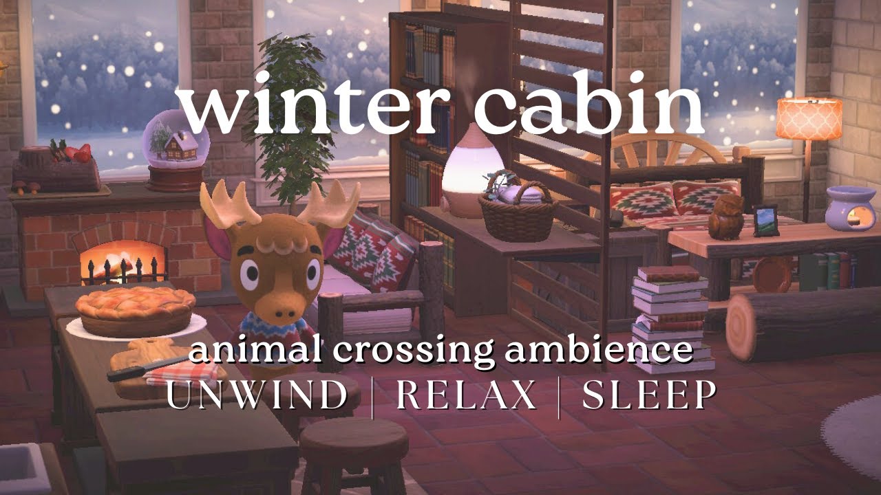 Winter Cabin ❄️ Gentle Light + Soft Music • ACNH Ambiance for Sleep or Focus