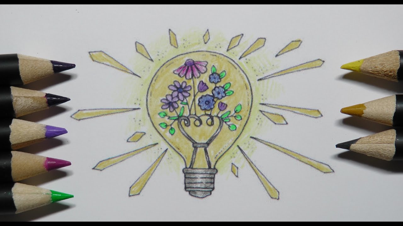 Adult Colouring Tutorial Lightbulb - from Johanna Basford TedX Download