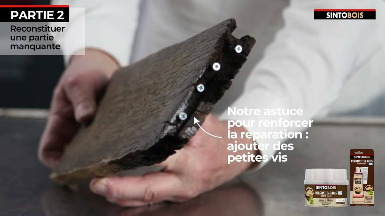 Comment r&eacute;parer du bois abim&eacute; par l'humidit&eacute; - Durcisseur bois pourri et mastic bois