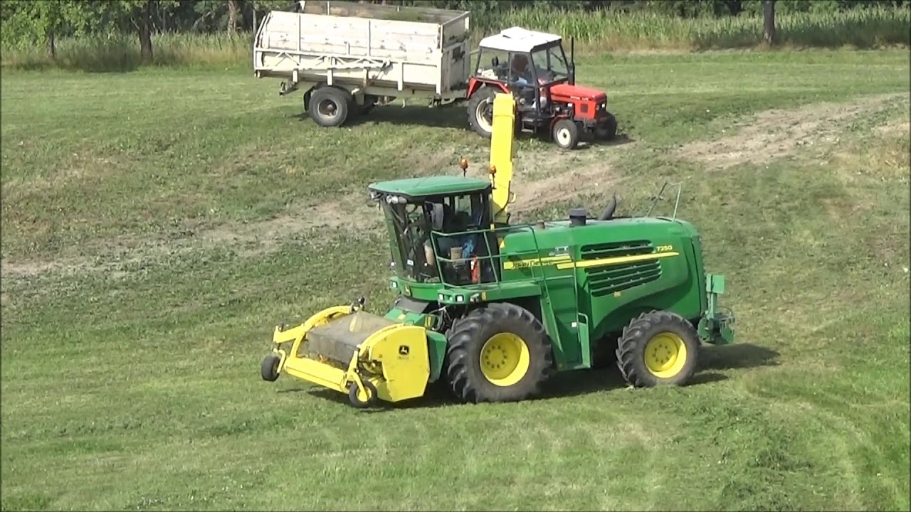 Senáže John Deere 7250 Zetor 7711,7211,7011,2x Forterra a Fendt