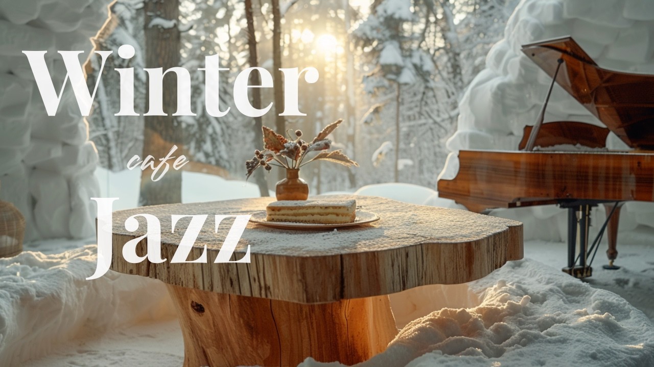 [Playlist] Gentle Winter Jazz for Deep Focus ❄️ | Mellow Piano in a Snowy Café