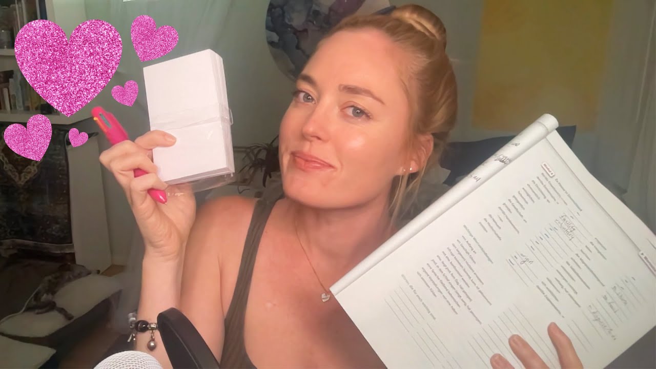 ASMR Deutsch 💖 Amerikanerin schreibt deutsche Wortübersetzungen mit einem neuen Paillettenstift ✨🖊️
