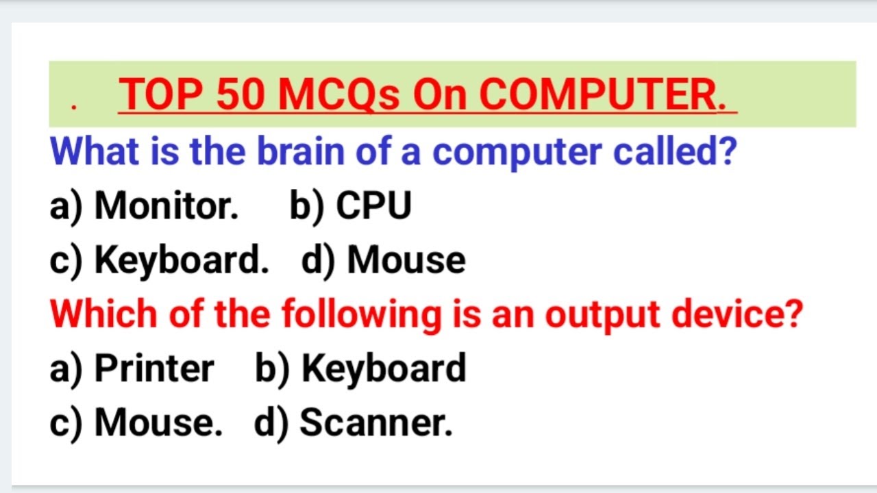 TOP 50 MCQs On//COMPUTER// JKP Constable, JKPSI, NT// All Jkssb Exams// Most Important MCQs