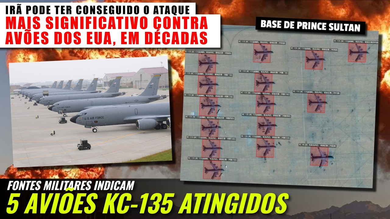 O ataque mais SIGNIFICATIVO contra aviões dos EUA em DÉCADAS? Militares relatam 5 KC-135 atingidos