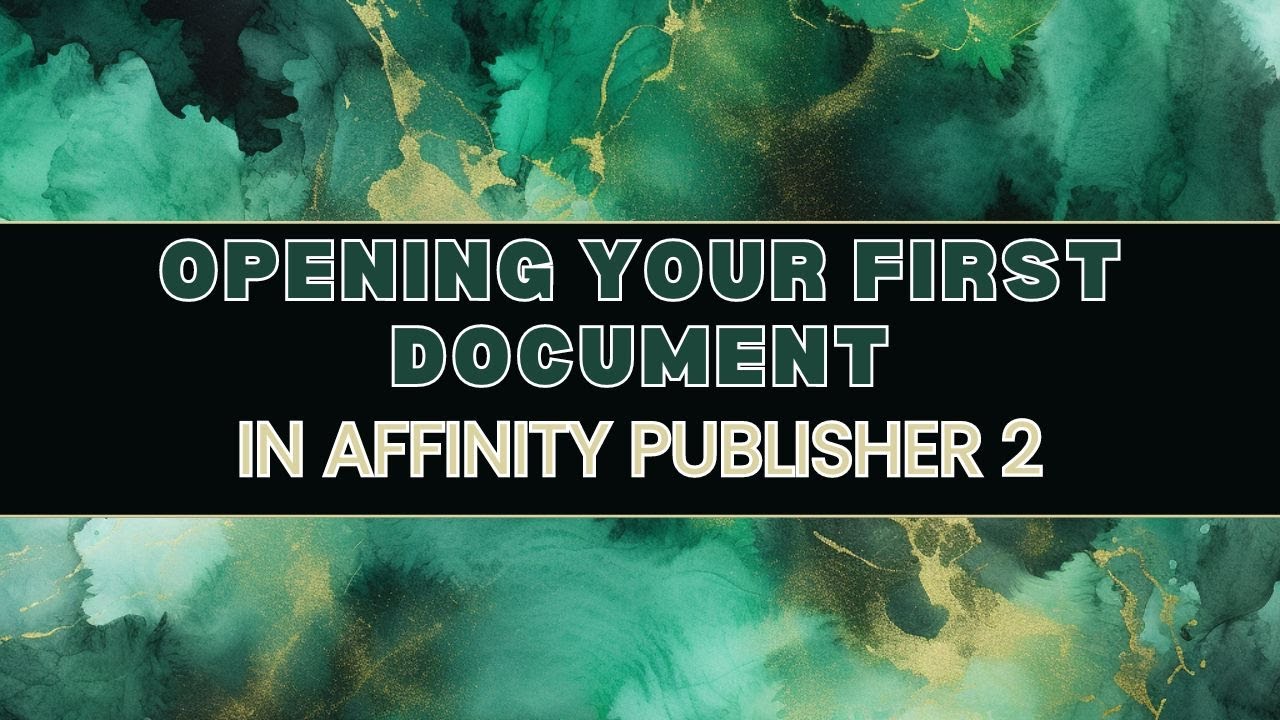 How to Create Your First Document in Affinity Publisher 2 | Setup Guide for Planner Creators