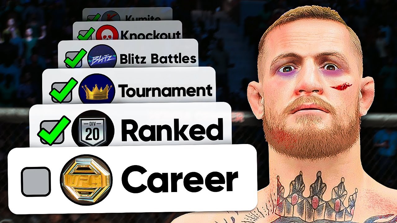 I Tried Beating Every UFC Game Mode in a Row...