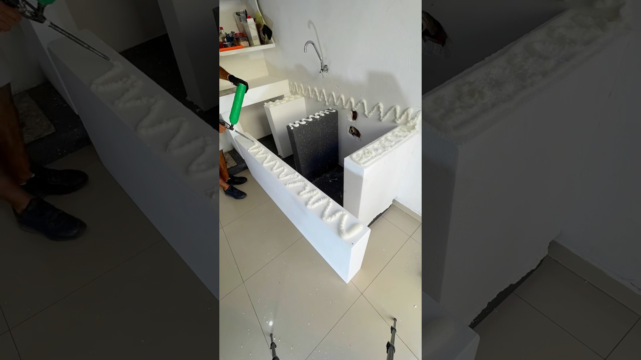 Balc&atilde;o de cozinha em eps isopor 🔥🚀👊 #obra #eps #arquitetura #constru&ccedil;&atilde;o #pedreiro #obras