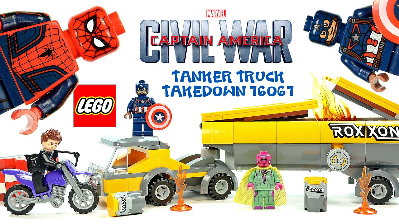 LEGO® Marvel Captain America: Civil War 76067 Tanker Truck Takedown w/ Spider-Man Hawkeye & Vision