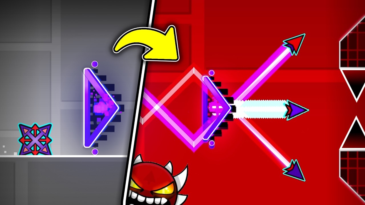Я создал экстремального демона с тройным режимом в Geometry Dash 2.2!