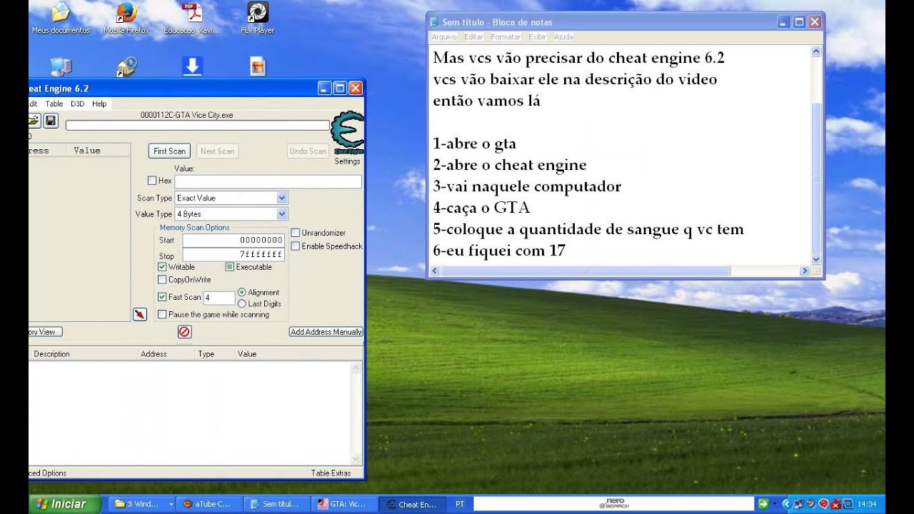 Como Ficar com a vida infinita no GTA Vice City PC como cheat engiene
