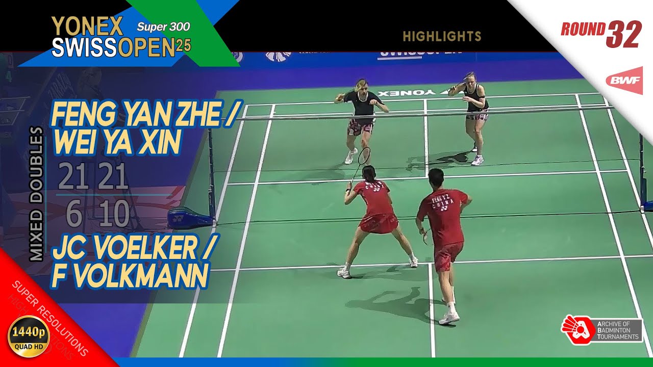 Feng Yan Zhe / Wei Ya Xin vs Jan Colin Voelker / F Volkmann | Swiss Open 2025 | R32 XD Highlights