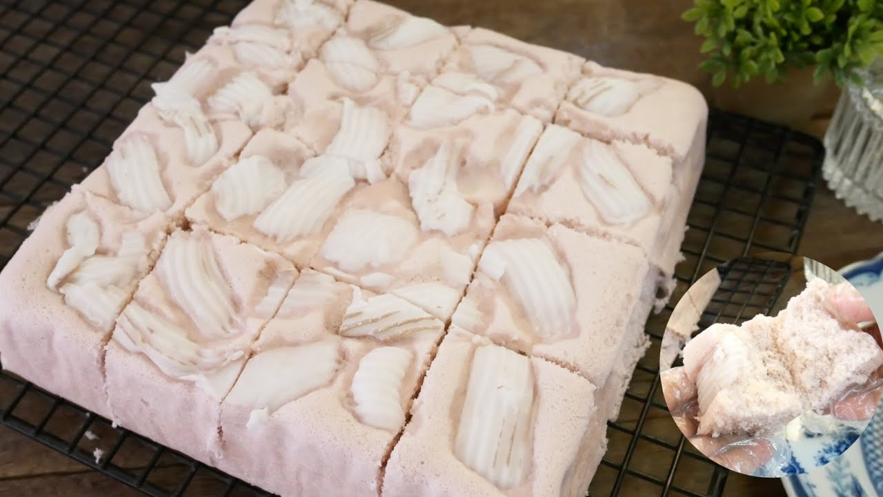 ขนมสาลี่มะพร้าวอ่อน นุ่มหอม ไม่ฝืดคอ Thai Steam Cake 