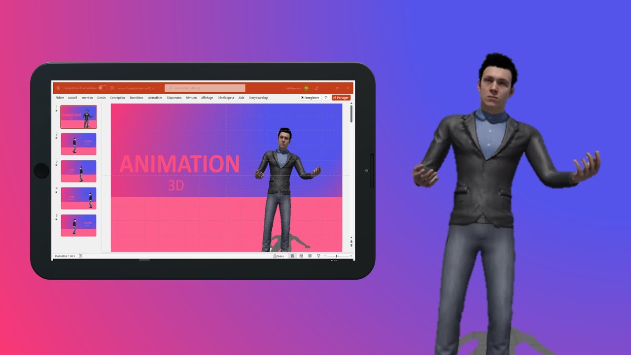 Powerpoint - Comment Créer des animations de personnages 3D avec MIXAMO