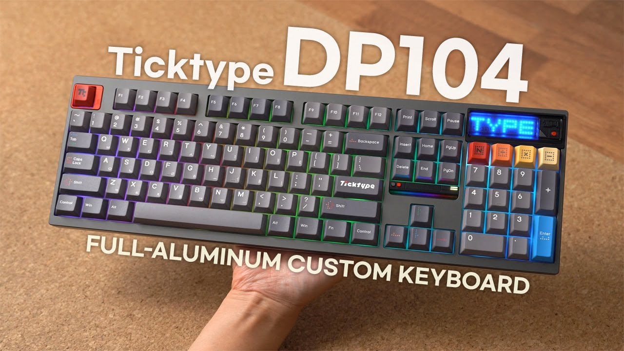 Insane feel, bold design, and trend-setting style &mdash; Ticktype DP104 full-aluminum full-size keyboard
