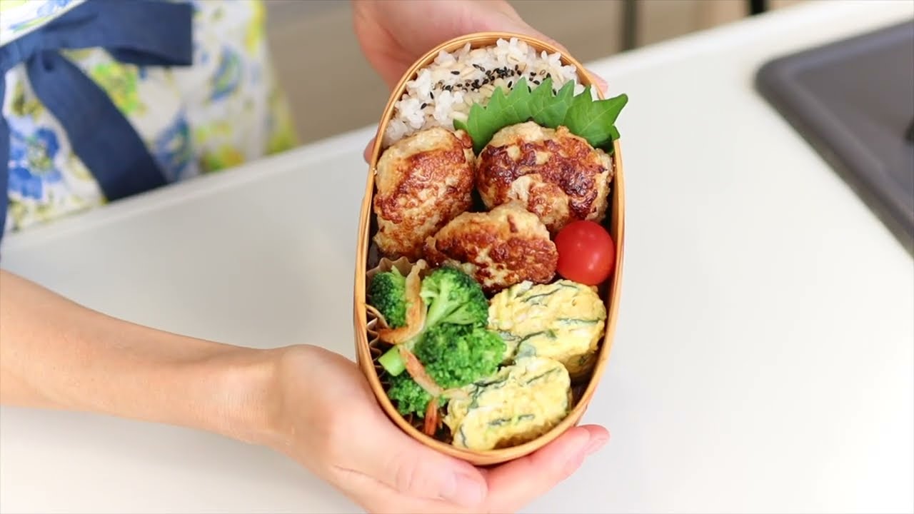 【10分弁当】冷めても美味しい明太子つくね弁当〜包丁もまな板もいらない(578)