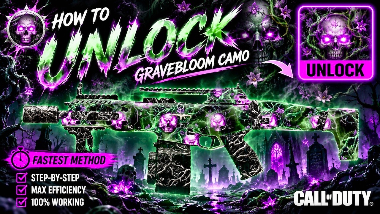 HOW TO UNLOCK GRAVEBLOOM CAMO FAST! 💀 NEW ENDGAME HALLOWEEN CAMO | BO7