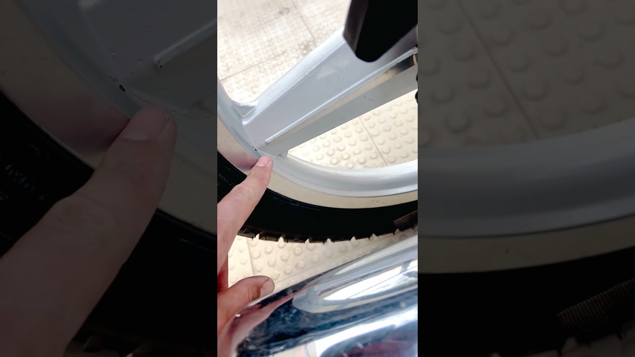 Bullet alloys wheel 🛞 crack😱#bullet #bulletalloys #alloywheels #viral #subscribe