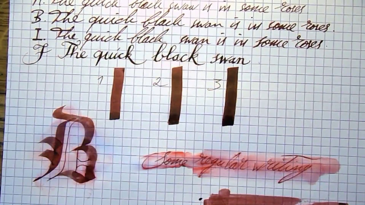 Inkcyclopedia Noodler's Black Swan in English Roses